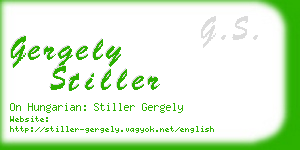 gergely stiller business card